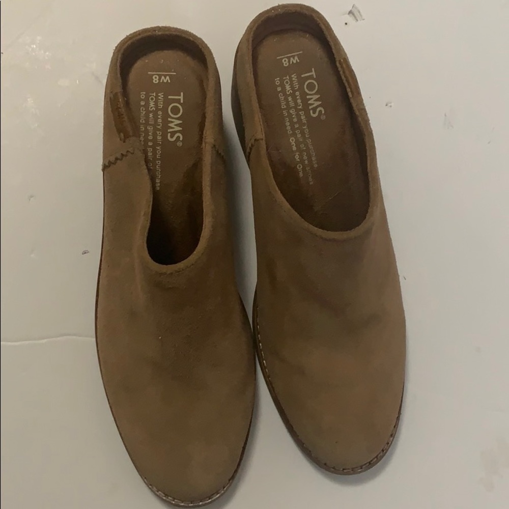Toms Brown Suede Mules